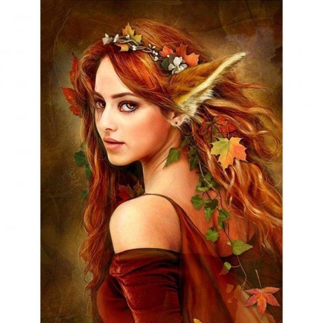 5D DIY Diamond Painting Kits Beautiful Girl Elf in the Forest
