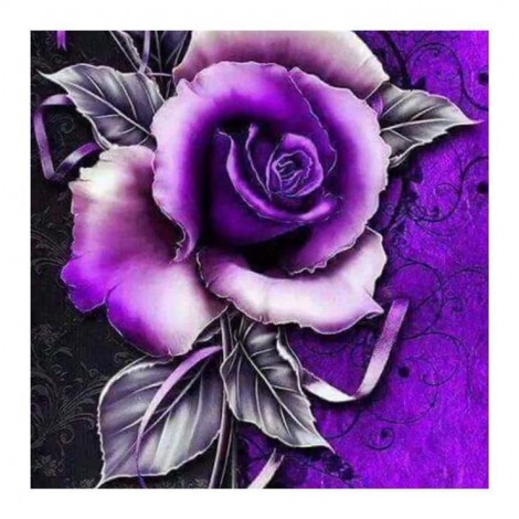 5D DIY Diamond Painting Kits Beautiful Blue and Purple Rose