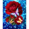 5D DIY Diamond Painting Kits Red Rose Butterfly