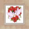 5D DIY Diamond Painting Kits Romantic Loving White Dove Red Rose