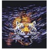 5D Diamond Painting Kits Animal Swimming in the Lake Tiger