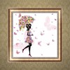 5D DIY Diamond Painting Kits Cartoon Girl Butterfly Umbrella