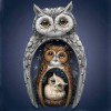 5D DIY Diamond Painting Kits Cartoon Cute Owl Family