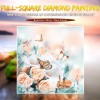 5D DIY Diamond Painting Kits Pink Flowers And Butterfly