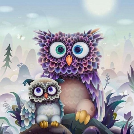 5D DIY Diamond Painting Kits Special Funny Owl Family