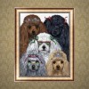 5D DIY Diamond Painting Kits Cartoon Cute Pet Dog Family